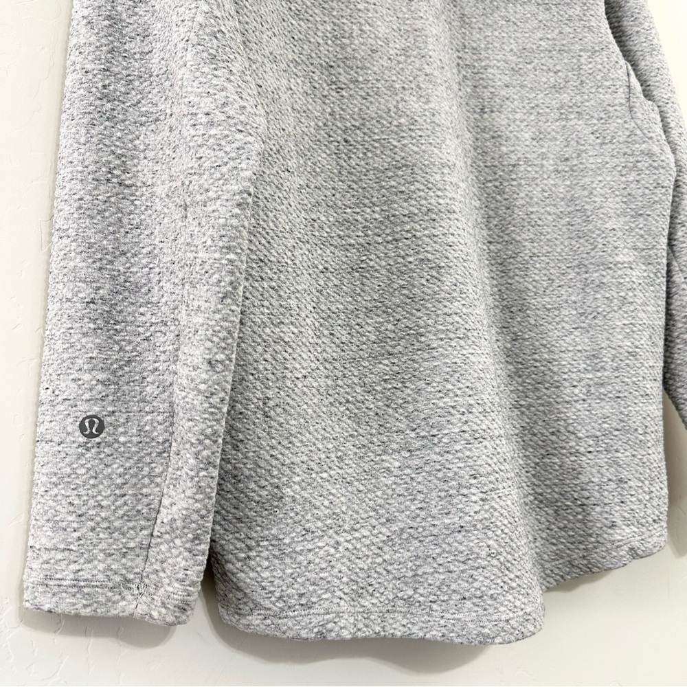 Lululemon At Ease Hoodie Heathered Melody Light Grey / Black - Picture 13 of 16